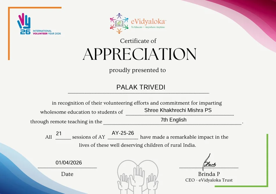 Volunteer Educator Recognition